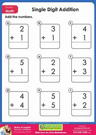 Image result for First Grade Addition Worksheets