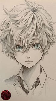 Image result for Anime Boy Sketch