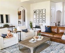 Image result for Farmhouse Living Room with Leather Sofa