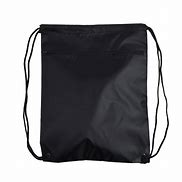 Image result for Black Drawstring Bag with Zipper Pocket