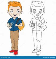 Image result for School Boy Outline