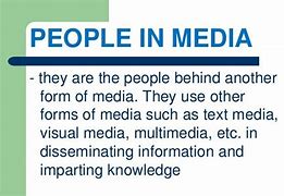 Image result for People in Media Meaning