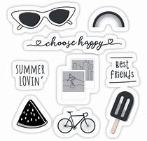 Image result for Cute Aesthetic Stickers Black and White