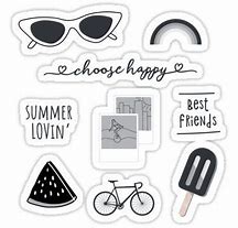 Image result for Aesthetic Blue and White Stickers Word