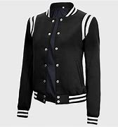 Image result for Varsity Jacket Girls Black Grey