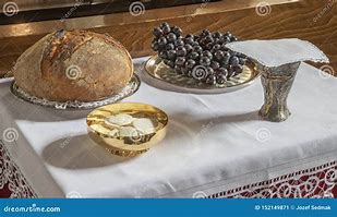 Image result for Sybol of Eucharist Bread and Wine