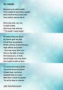 Image result for Poem About Health