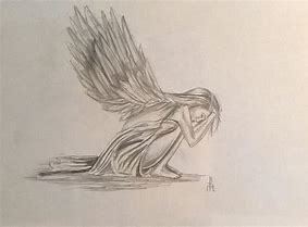 Image result for Broken Angel Wings Drawing