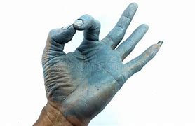 Image result for Hand Facing Down Blue