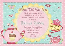 Image result for Tea Party Birthday Invitations