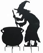 Image result for Witch Cauldron and Cat Silhouette