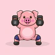 Image result for Pig Fitness Cartoon