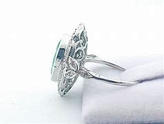 Image result for Emerald Diamond Platinum Ring