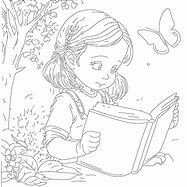 Image result for Girl Reading Books With Butterfly PicsArt