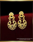 Image result for Gold Ear Chain Design