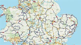 Image result for Map of Nationa Cycle Routes England