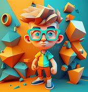 Image result for Ai Cartoon Boy with Glasses