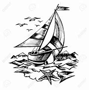 Image result for Sailing Ship Line Drawing