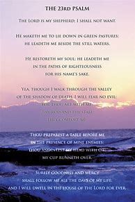 Image result for 23rd Psalm Words