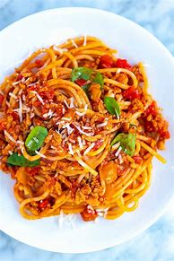 Image result for Spaghetti Meat Sauce