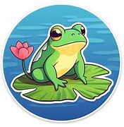 Image result for Cartoon Frog On Lily Pad