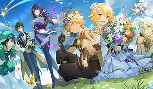 Image result for Genshin Impact Lumine and Aether Fan Art