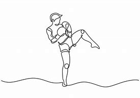 Image result for Kickboxing Line Drawing