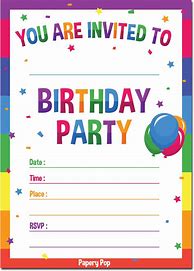 Image result for B Day Invitation