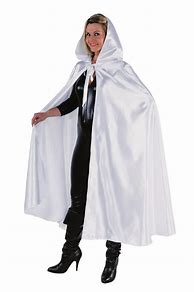 Image result for Lady in White and Gold Hooded Cloak