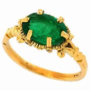 Image result for Emerald Solitaire Chocolate Diamond Gold Ring