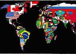 Image result for World Map with Flags 4K