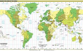 Image result for International Time Zone Map Printable