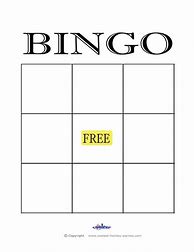 Image result for Free Blank Bingo Cards