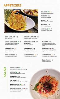 Image result for Sapporo Sushi Menu