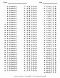 Image result for Bubble Answer Sheet 25