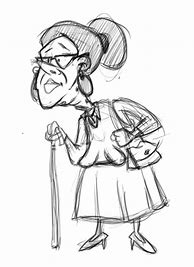 Image result for Old Lady Cartoon Character Drawing