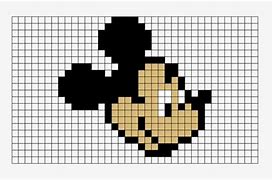 Image result for Mickey Mouse Pixel Art Grid