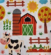 Image result for Farm Animal Cotton Fabric