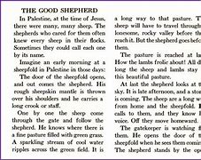 Image result for The Good Shepherd Bible Story