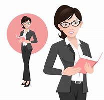 Image result for Lady with Glasses Clip Art