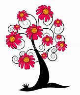 Image result for Flowers Design Tree