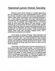 Image result for National Honor Society Letter Sample