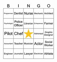 Image result for Career Day Bingo