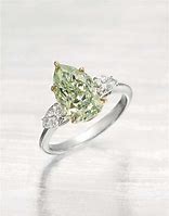 Image result for Pear-Shaped Green Diamond Ring