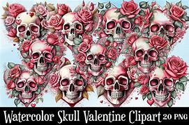 Image result for Free Clip Art Valentine Skull