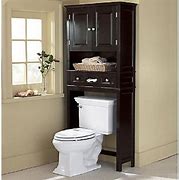 Image result for Black Over the Toilet Storage Cabinet