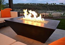 Image result for Long Fire Pit Glass Tables