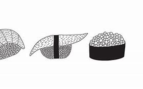 Image result for Sushi Draw Vector Black White