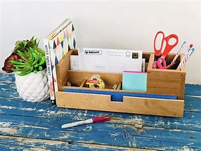 Image result for DIY Wooden Desk Organizer