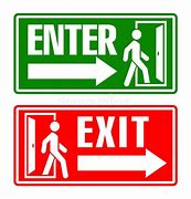 Image result for Door Entrance and Exit Signs